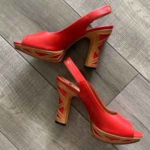 RARE John Fluevog Bunford slingback